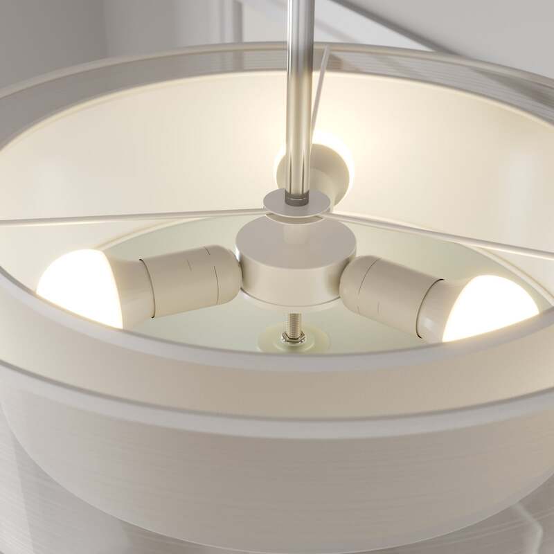 Lindby Deckenleuchte Pikka LED Lampe Leuchte dimmbar weiß Ø50cm 3-flammig - 6291106558555