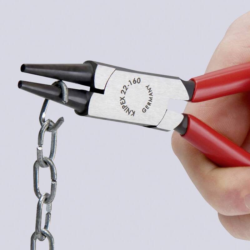 Knipex Rundzange Zange 140mm schwarz Kunststoffüberzogen poliert Elektrotechnik - 4003773022800