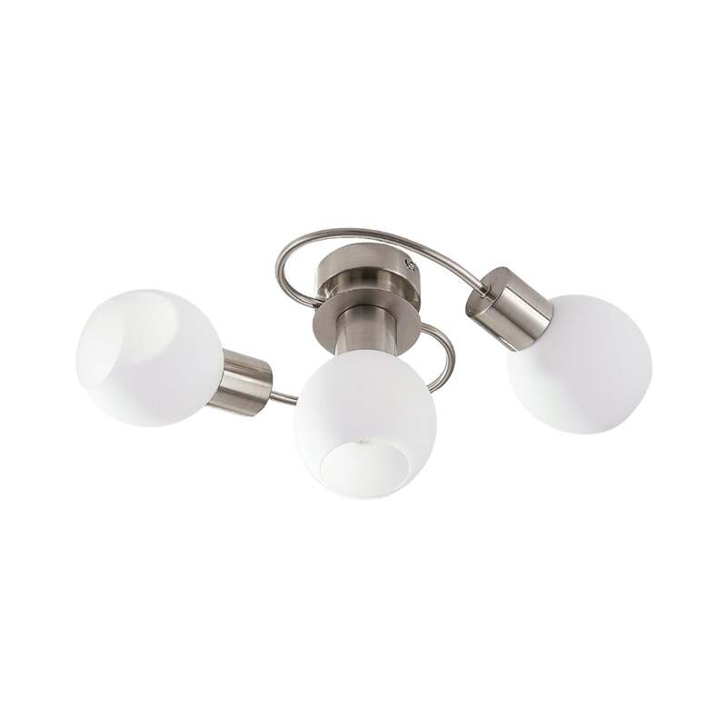 Lindby Deckenlampe Ciala LED Lampe 3-flammig dimmbar nickel satiniert Ø 10 cm - 4251096524086
