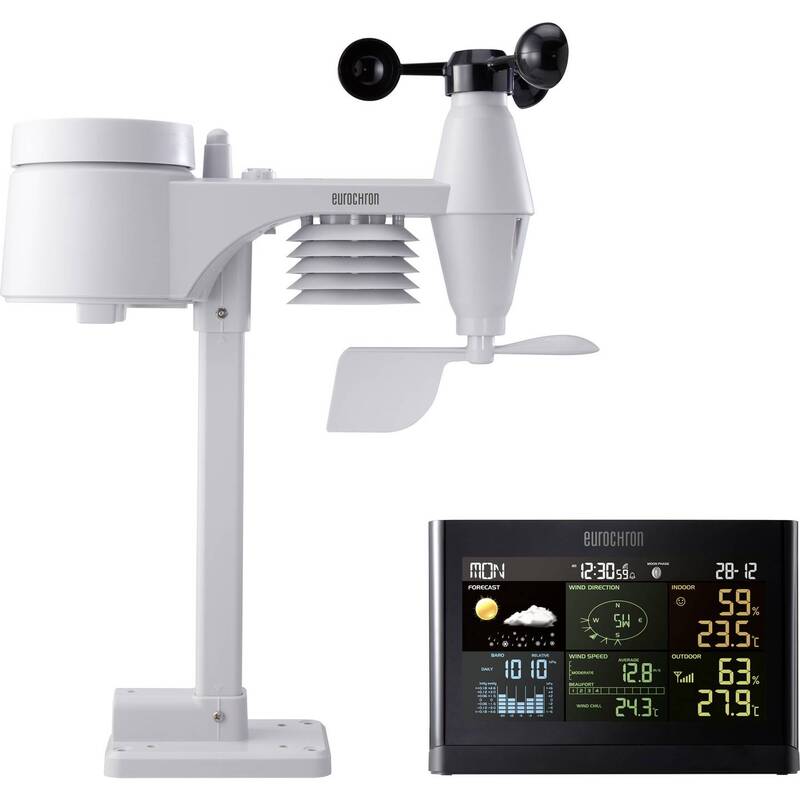 Eurochron Funk-Wetterstation Vorhersage 12-24 Stunden Schwarz digital 150m - 4064161001418