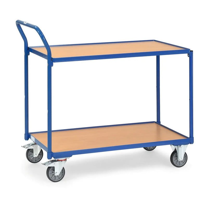 Fetra Tischwagen Transportwagen 2 Ebenen 300kg Tragkraft 850x500mm blau - 4017976027401