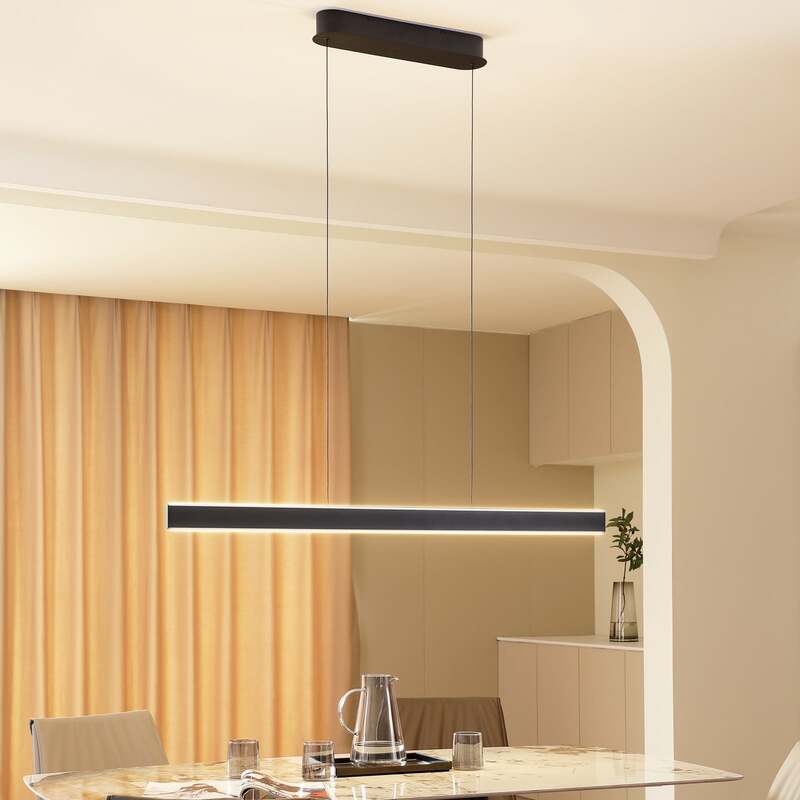 Lucande Hängeleuchte Philine LED Pendelleuchte dimmbar schwarz 121cm Leuchte - 4251911765618
