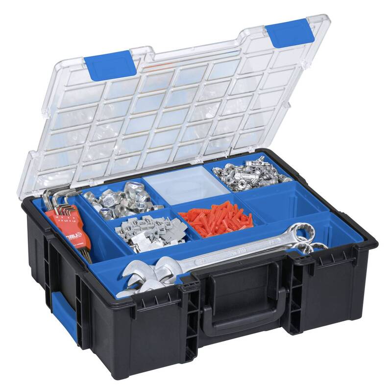 Allit Sortimentskoffer Aufbewahrungsbox EuroPlus Pro K 44.1448L Schwarz 8 Fächer - 4005187543100
