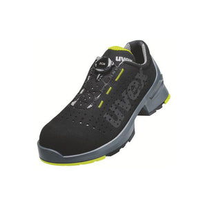 B-Ware Uvex Halbschuhe S1 65659 schwarz gelb Sicherheitsschuhe ergonomisch Gr. 43