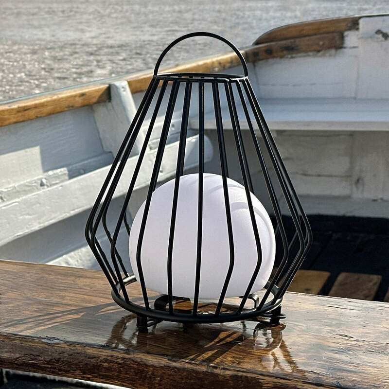 Dyberg Larsen Tischleuchte Tischlampe LED Akku schwarz Evesham dimmbar IP54 23cm - 5704709093190