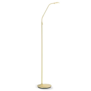 B-Ware ORION Stehlampe Standleuchte LED messing matt Lichtfarbe wechselbar Stahl Cobra