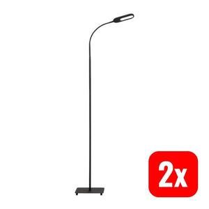 B-Ware Briloner Stehleuchte dimmbar Office Step LED Lampe schwarz 158,6cm drehbar