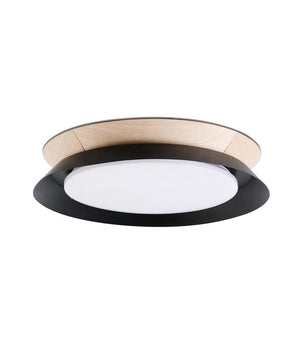 B-Ware FARO BARCELONA Deckenleuchte Tender LED Lampe schwarz matt Eiche 45cm Ø 8,2cm