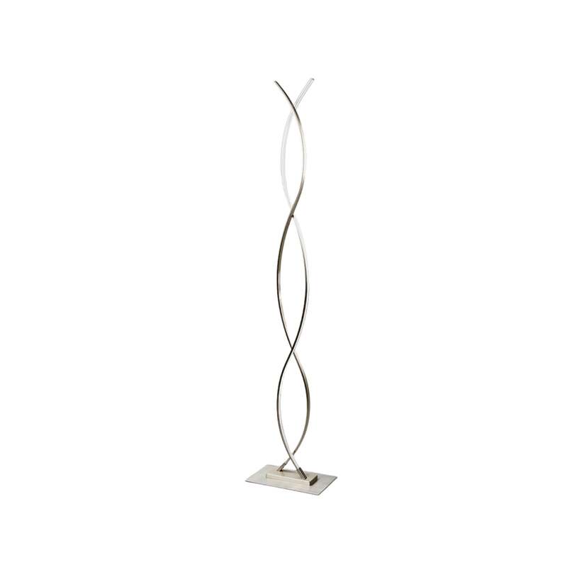 Lindby Stehleuchte Bobi LED Lampe Leuchte dimmbar nickel matt 138cm hoch 24W - 4251096537024