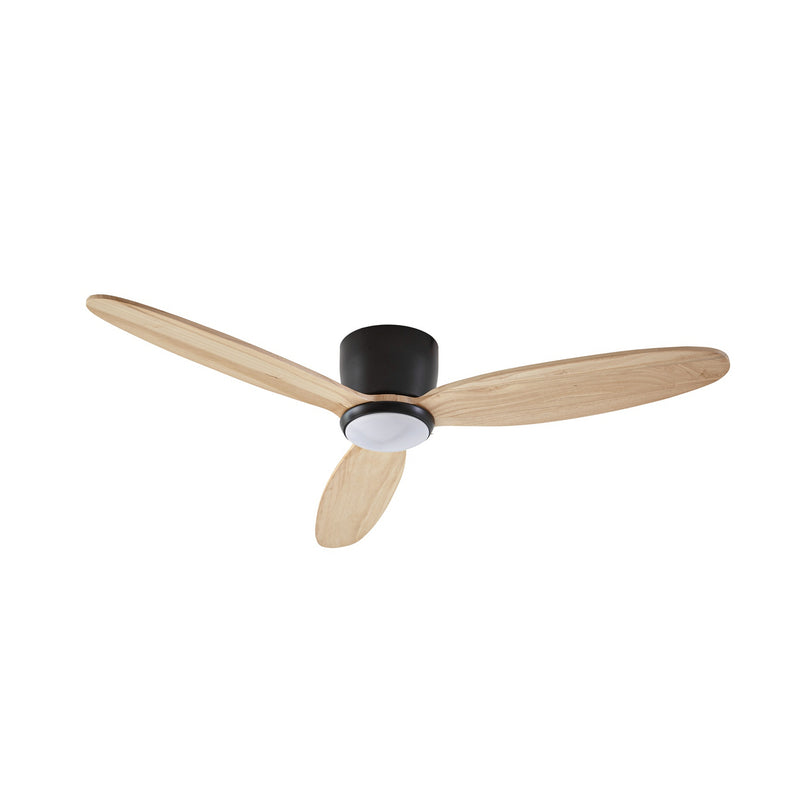 Lucande Deckenventilator Lignia LED Ventilator Holz schwarz Ø132cm Fernbedienung - 4255830912054