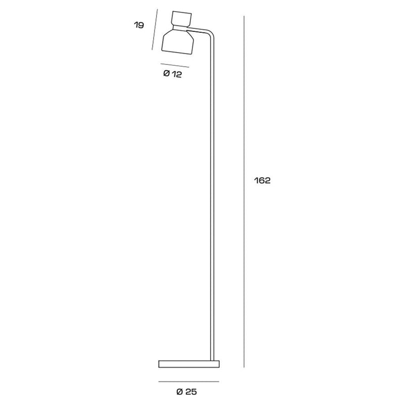 miloox by Sforzin Stehlampe Fifty LED dimmbar schwarz opalweiß 162cm Höhe - 8055304890361