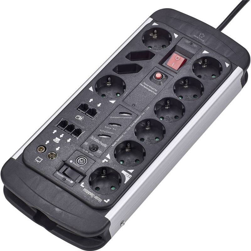 Renkforce Master/Slave-Steckdosenleiste 10-fach Aluminium 1,5m - 4016138950359