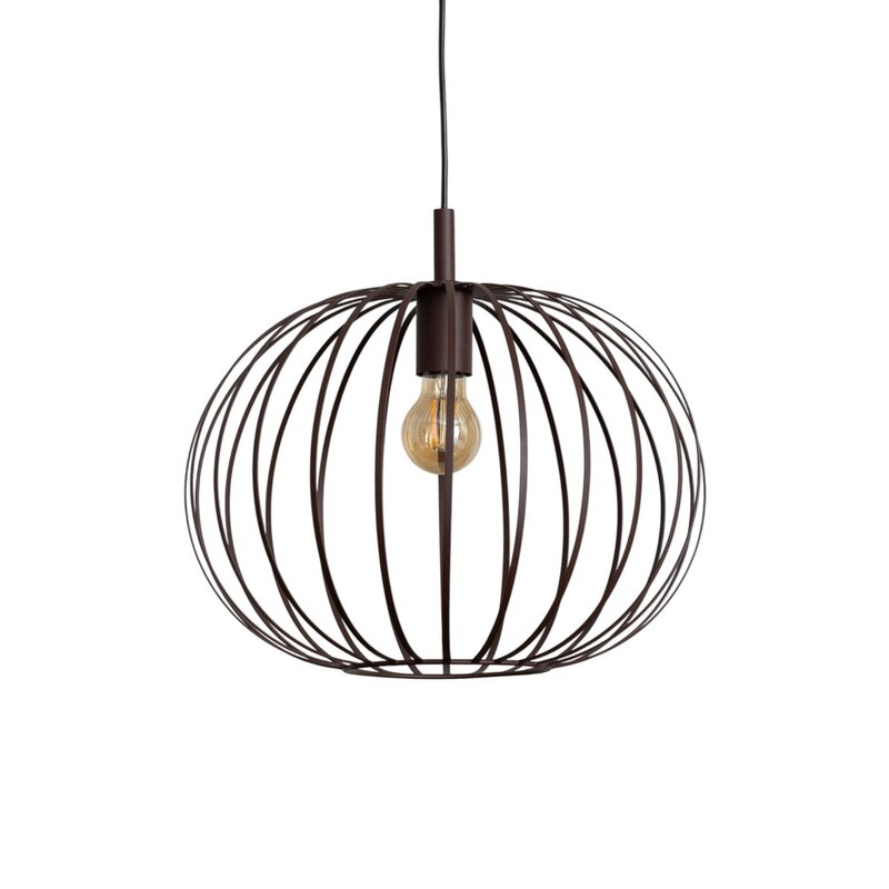 Argon Pendelleuchte Hängelampe Valor dunkelbraun Stahl Ø 40 cm E27 dimmbar - 5902553234220