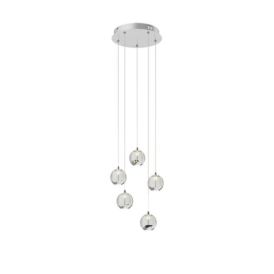 Lucande Pendelleuchte Hängelampe LED Glas Chrom Wohnbereich Tischbeleuchtung - 4251096562460