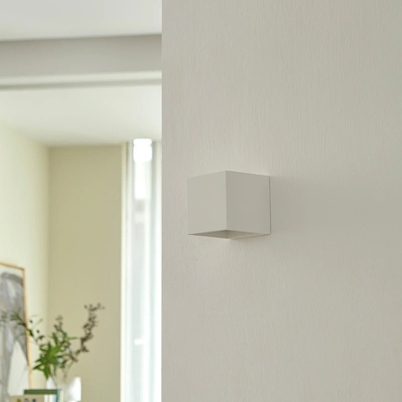 Lindby Wandleuchte Kay LED Wandlampe dimmbar Gips weiß 11,5x11,5cm IP20 - 4251096535693