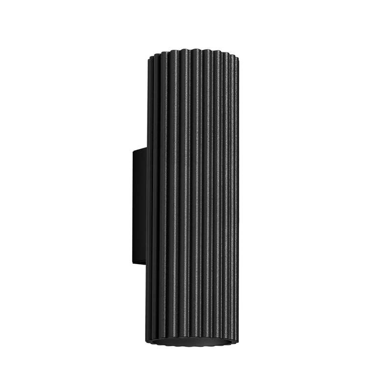 Wandleuchte Karbon Wandlampe Aluminium Schwarz 2-flammig dimmbar 20 cm GU10 LED - 5907073023965
