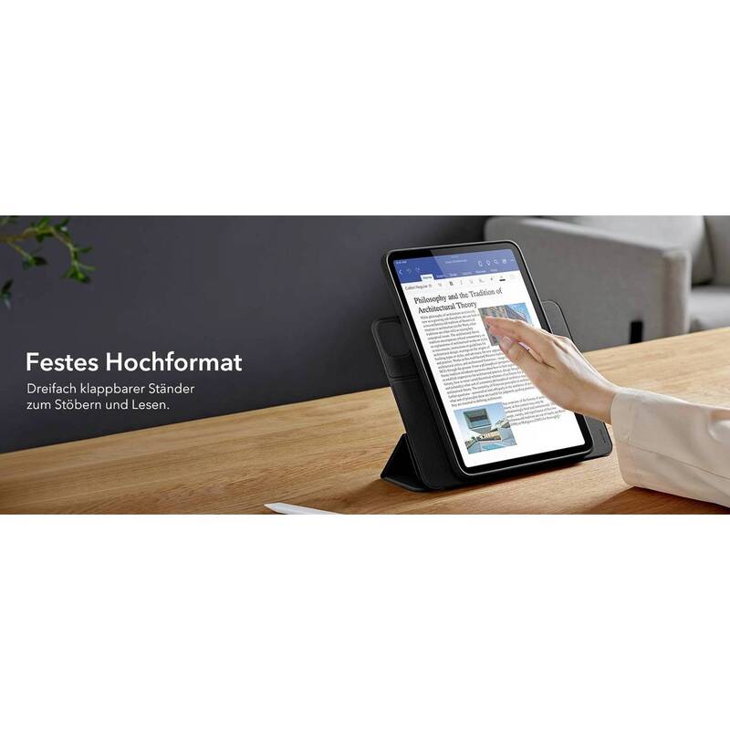 ESR Tablet-Cover BookCase für Apple iPad Pro 13" (M4, 2024) Schwarz Transparent - 4894240193686