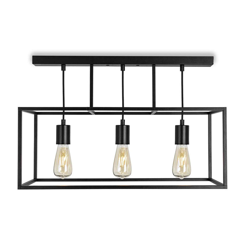 Cubic³ Deckenleuchte Lampe Hauptbeleuchtung schwarz Messing dreiflammig E27 - 8021035015342
