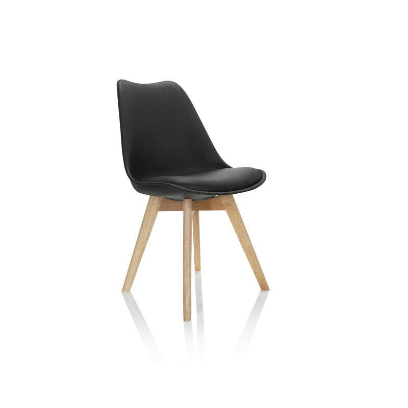 hjh OFFICE Besucherstuhl Schalenstuhl SCANDI Kunststoff schwarz 4er Pack Möbel - 4064323007159