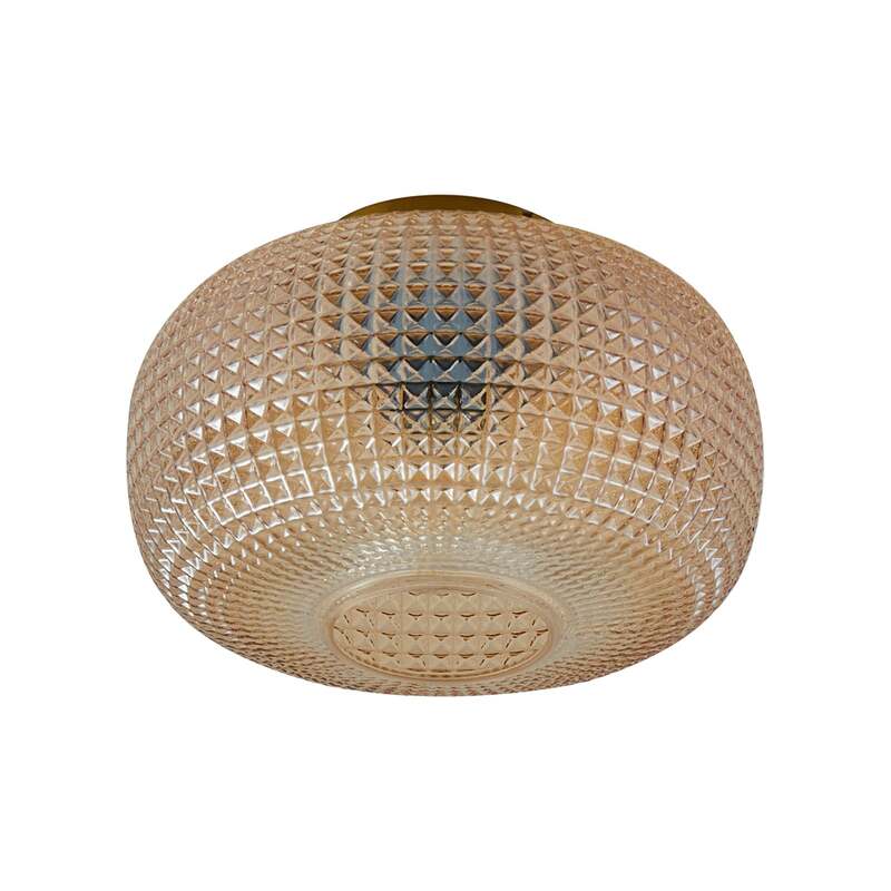 Lindby Deckenleuchte Hildur Ø 25 cm amber Glas dimmbar E27 IP20 - 4251911793352