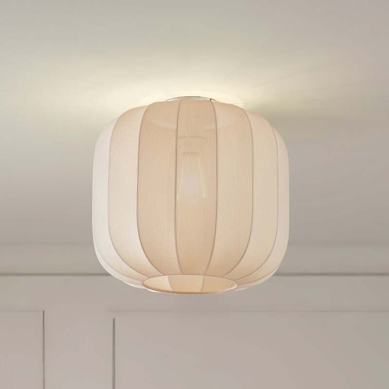 Lindby Deckenleuchte Helin beige Stoff Ø 35 cm dimmbar E27 15 W - 4251911793864