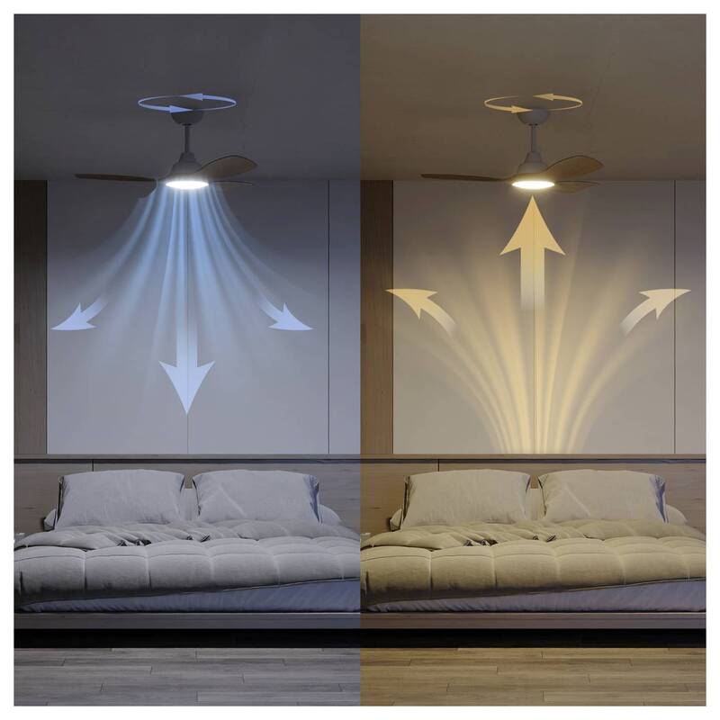 Philips LED Deckenventilator Olas 30W dimmbar mit Fernbedienung braun 190m³/min - 8721103095985