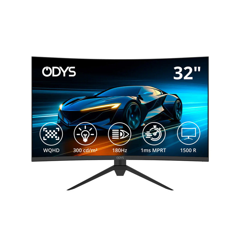Odys Monitor 32 Zoll 2560x1440 Pixel Gaming Bildschirm 1ms HDMI DisplayPort - 4260552546050