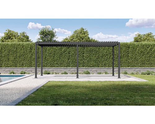 Mirador Pergola 3x6 m Lamellendach mit 11x11 cm Pfosten aus Metall - 4306516446476