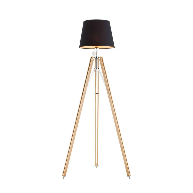 Argon Stehleuchte Standlampe Amur Dreibein Holzgestell schwarz SIEHE TEXT/FOTO - 5902553231243