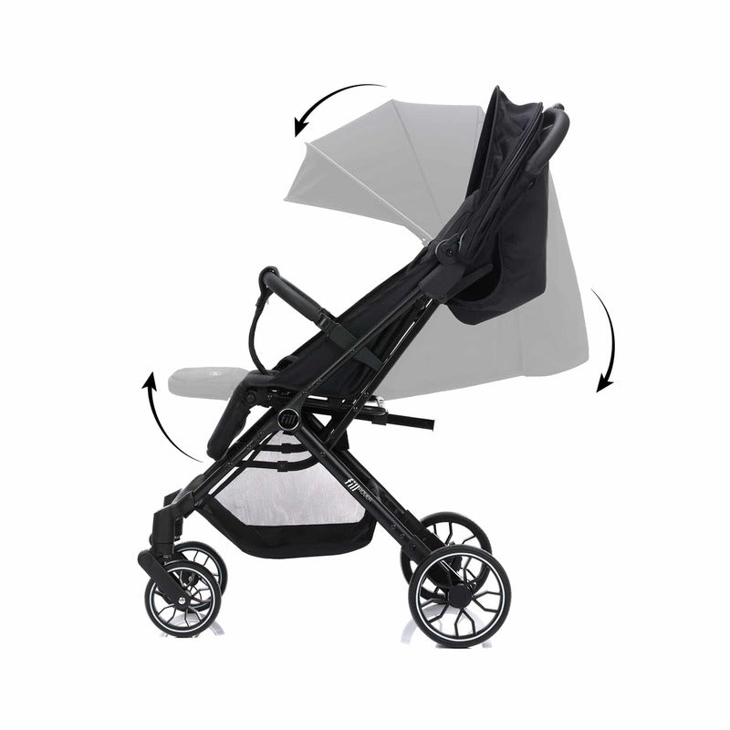 Little One Buggy Rover Schwarz 4-Rad Kinderwagen Sportwagen verstellbar kompakt - 9120140820953