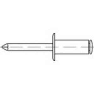 B-Ware TOOLCRAFT Blindniete Aluminium Stahl Flachkopf DIN 7337 6 mm 30 mm 250 Stück