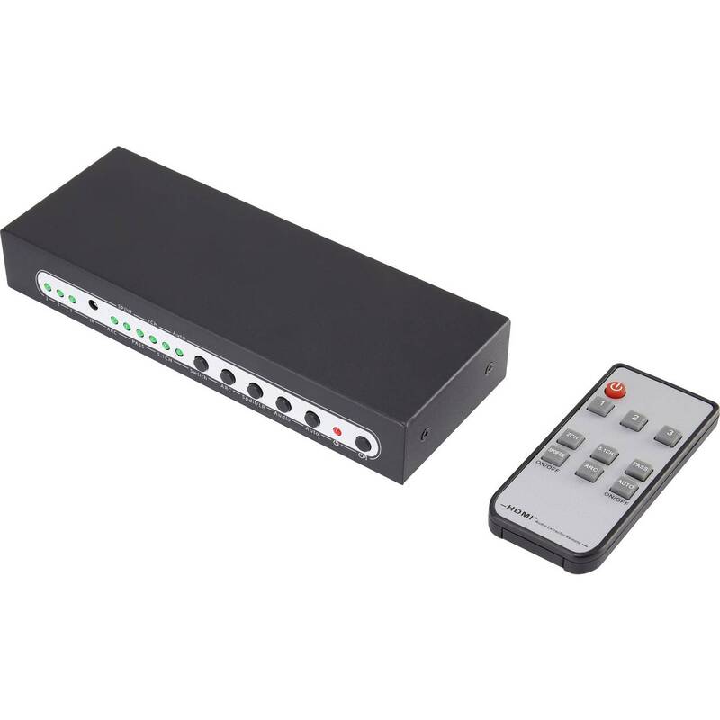SpeaKa Professional HDMI-Switch 3 Port UHD 4K 60Hz Manuell Schwarz 179x67mm - 4016138982459