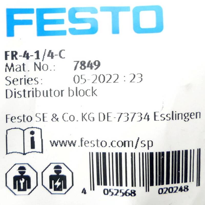 FESTO Verteilerblock Anschlussblock FR414C Hauptverteiler Verteilereinheit 7849 - 4052568020248