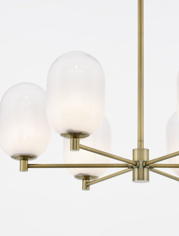 Nova Luce Pendelleuchte Hängeleuchte BALOR G9 LED 6-fach Gold dimmbar Ø 65 cm - 5212017434319