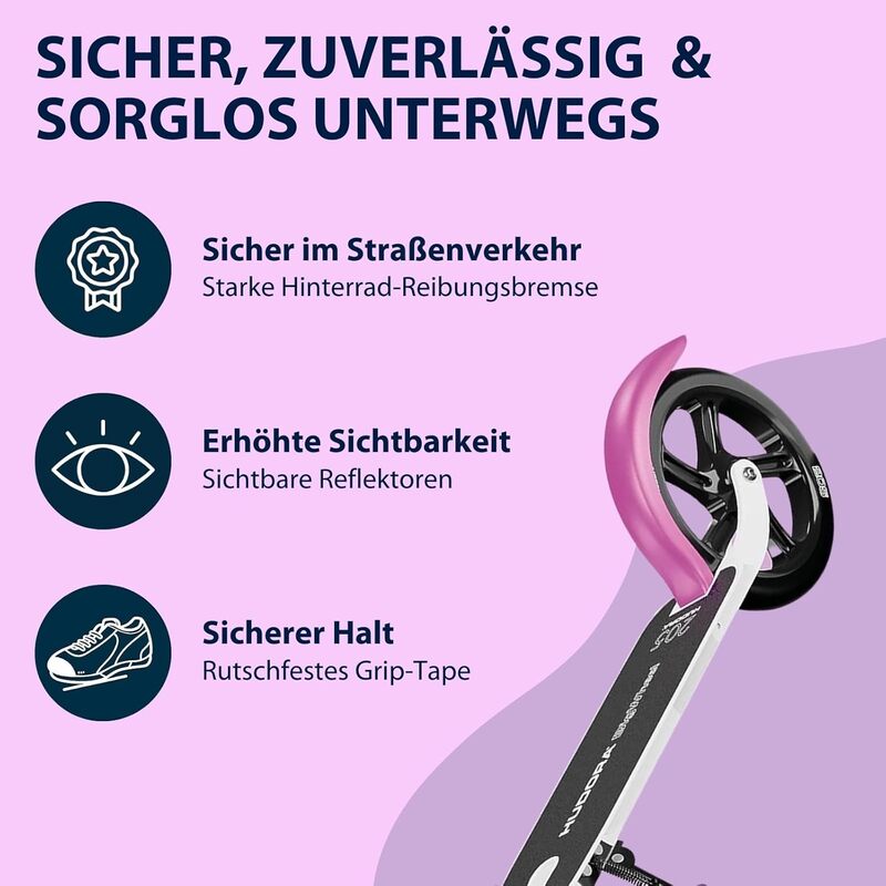 HUDORA Roller Scooter Tretroller BigWheel Pure Aluminium klapp SIEHE TEXT/FOTO - 4005998859483