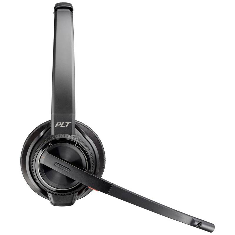 HP Poly Headset Kopfhörer On Ear Savi 8220 UC DECT Schwarz Noise Cancelling - 0196548579709