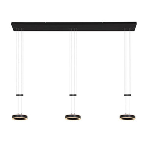 B-Ware Steinhauer Pendelleuchte Hängelampe Piola Schwarz Modern Kunststoff Metall 6 Flg