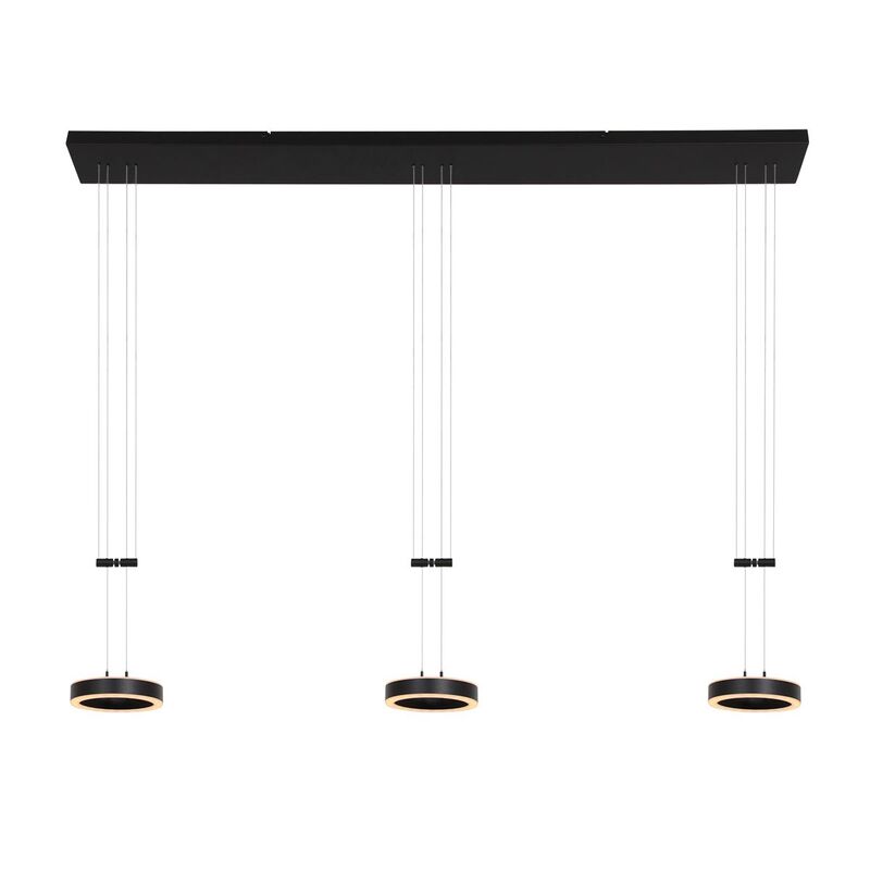 Steinhauer Pendelleuchte Hängelampe Piola Schwarz Modern Kunststoff Metall 6-flg - 8712746167337