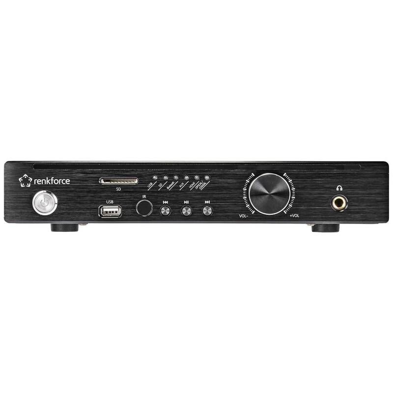 Renkforce Stereo-Verstärker RF-WAM-500 2x100W Bluetooth Aluminium 275x250mm - 4064161201603
