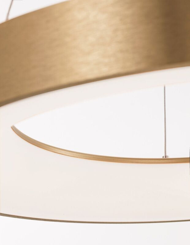 Nova Luce Pendelleuchte Hängeleuchte LED RANDO THIN Gold Warmweiß dimmbar 60 cm - 5212017420237