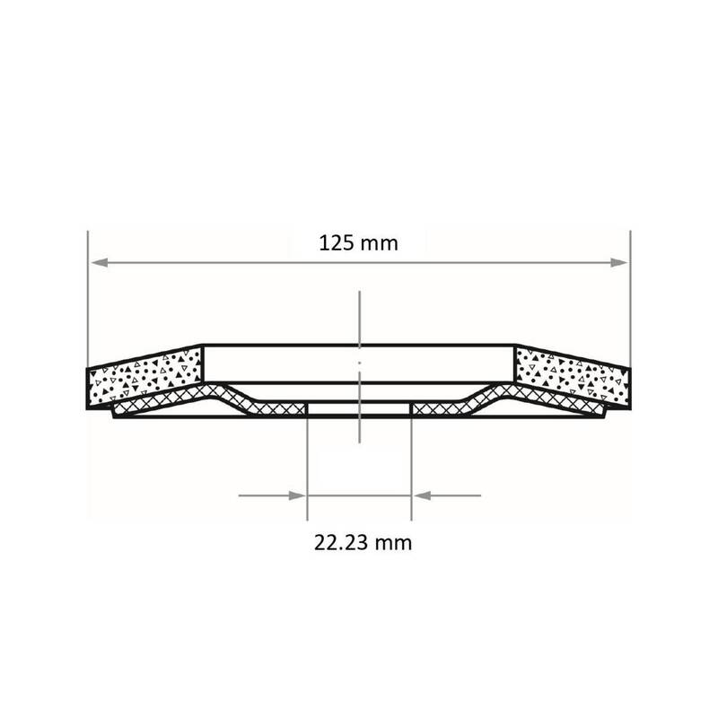 LUKAS-ERZETT Fächerschleifscheibe Schleifscheibe 125 mm Bohrung 22.23 mm 10 St - 4027497579402