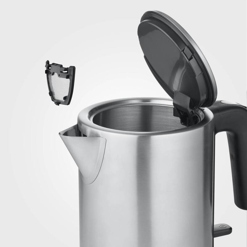 Severin Wasserkocher WK3489 Edelstahl 1L 2400W mit Kontrollleuchte silber/sch... - 4008146044991