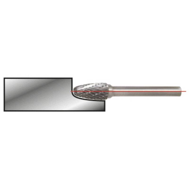 KS Tools Frässtift Hartmetall 61mm Ø6mm Entgraten Kanten brechen Verputzen - 4042146257029