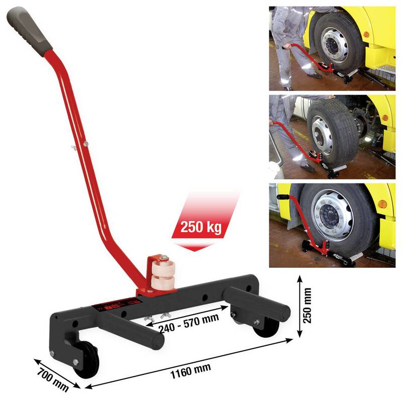 KS Tools Radlifter 250kg Stahlrohrkonstruktion für LKW Bus Gabelstaplerreifen - 4042146983782