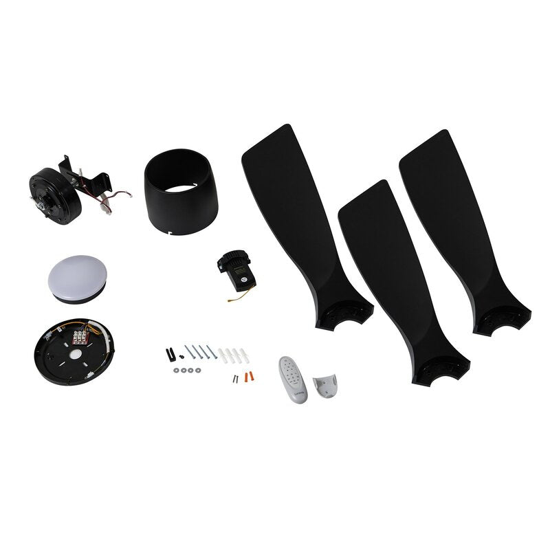 Lucande Deckenventilator Ventilator LED smart Tuya Moneno CCT schwarz dimmbar - 4251911780048