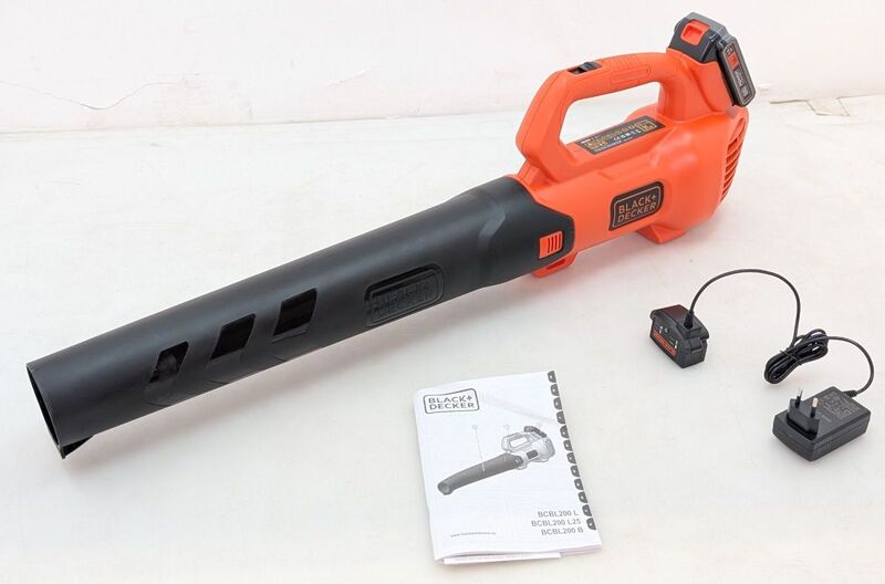 Black & Decker Akku-Gebläse BCBL200L-QW 18V Laubbläser mit Akku und Ladegerät - 5035048710043