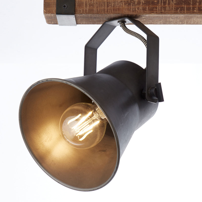 Brilliant Deckenstrahler Plow LED Strahler Lampe dimmbar schwarz holz dunkel - 4004353356247