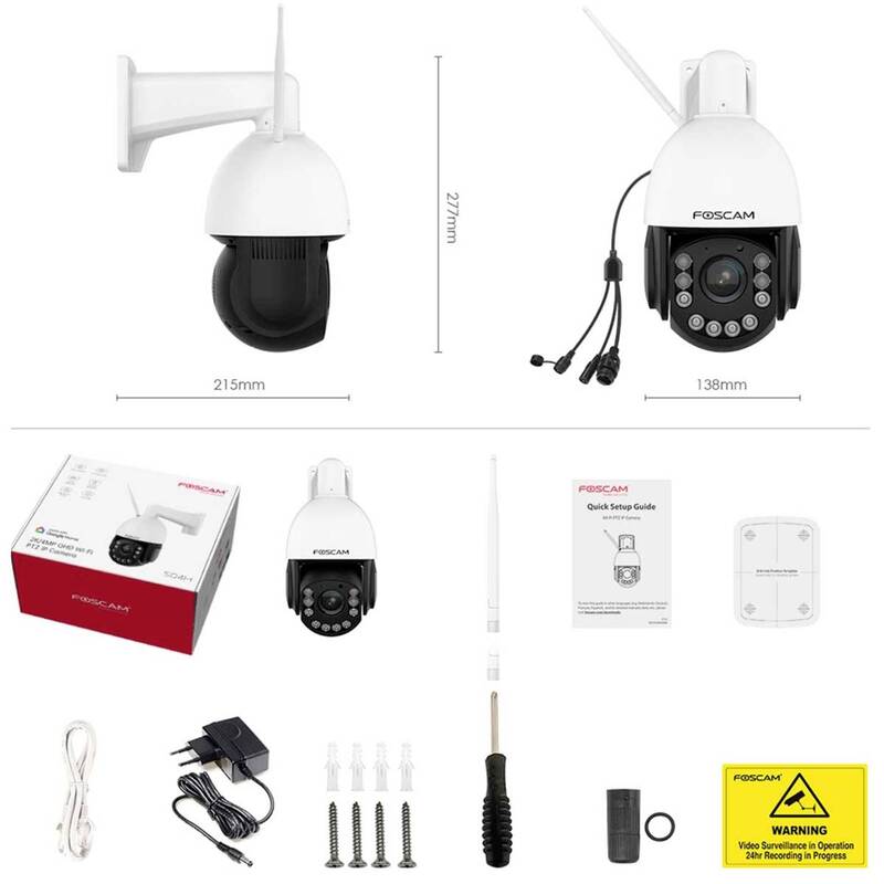 Foscam SD4H weiß WLAN Überwachungskame Kamera IP Outdoor WiFi DEFEKTWARE - 6954836075135