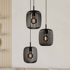 B-Ware Hängeleuchte Romazzina Ø 46 cm schwarz 3-flg Stahl dimmbar von Eglo