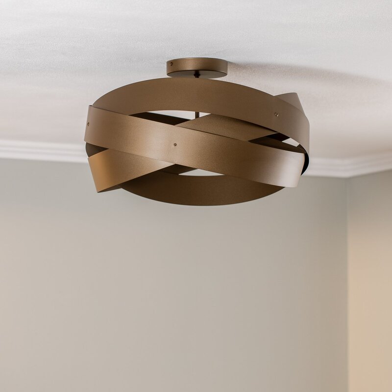 Euluna Deckenleuchte Tornado kaffeebraun Ø 50 cm Deckenlampe Lampe Leuchte Spot - 4251911787269